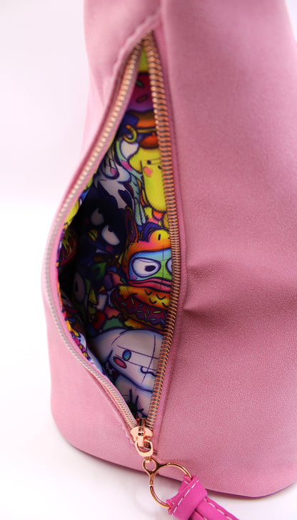 Pink Hello Kitty Slouchy Shoulder Bag