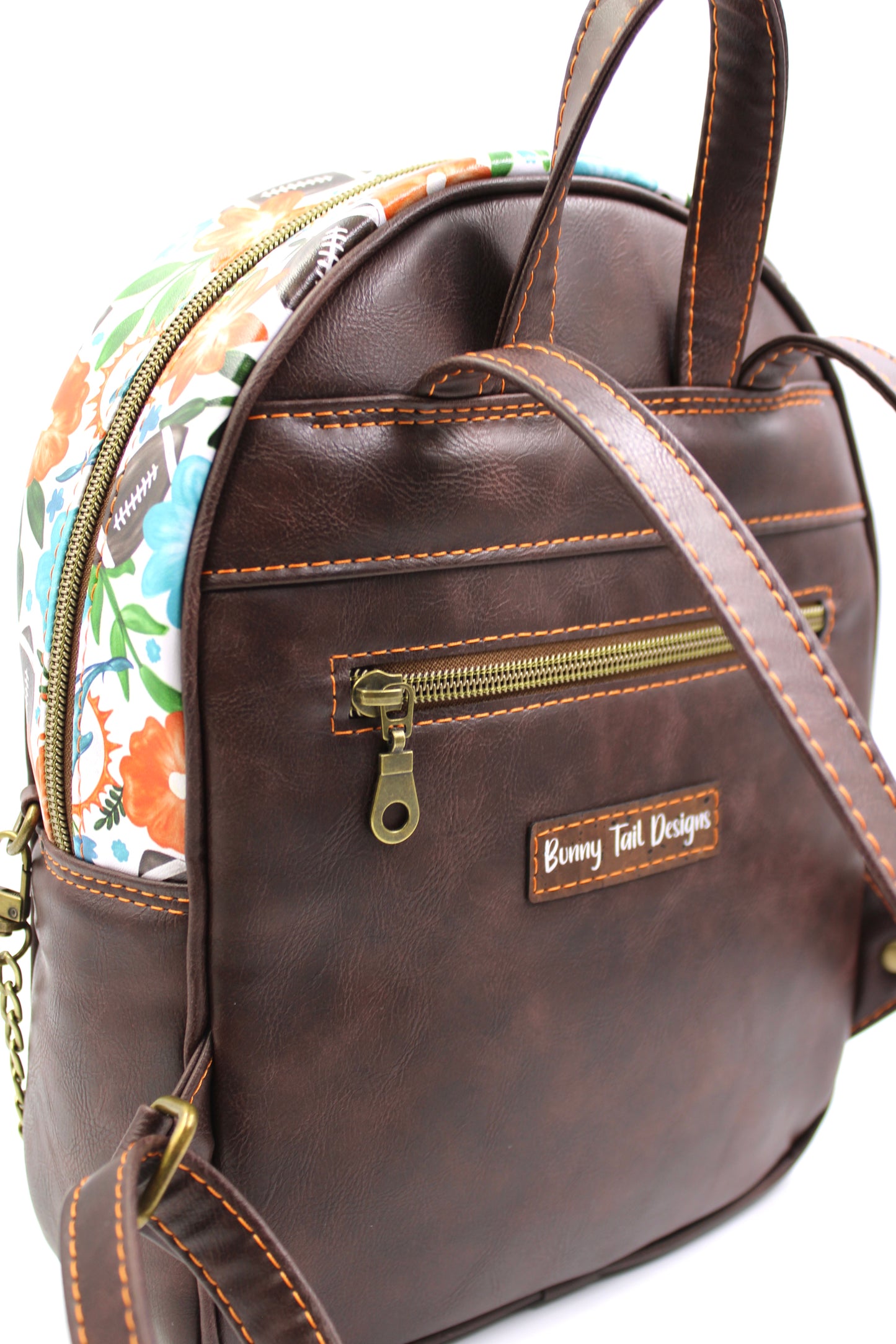 Dolphins Football Floral Mini Backpack