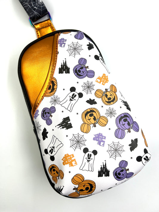 Pumpkins and Ghosts Mouse Sling Bag