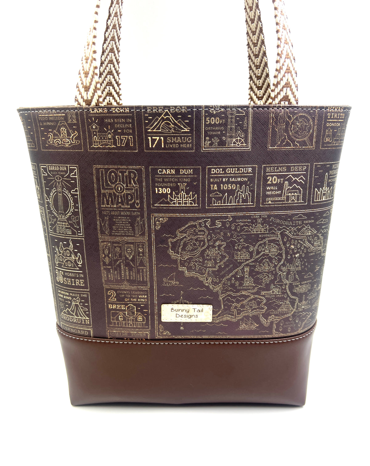 LOTR Maps Tote Bag