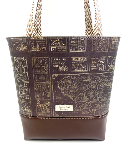 LOTR Maps Tote Bag