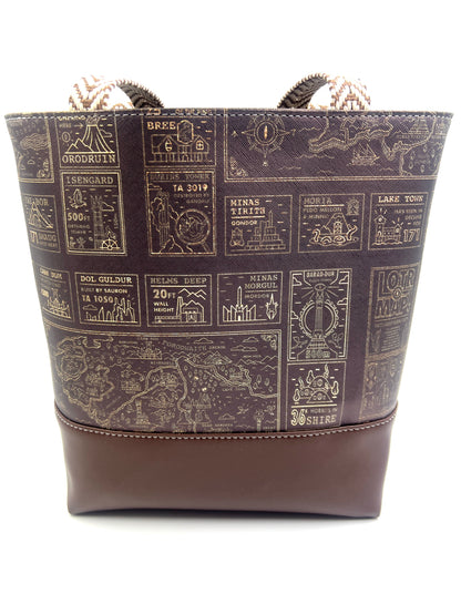 LOTR Maps Tote Bag