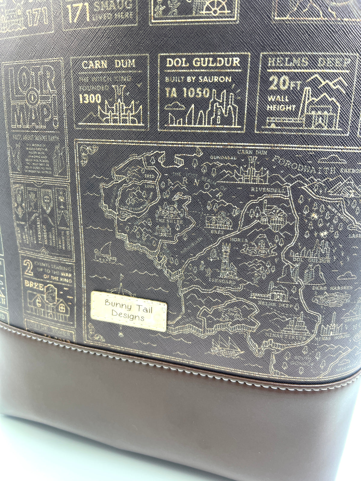 LOTR Maps Tote Bag