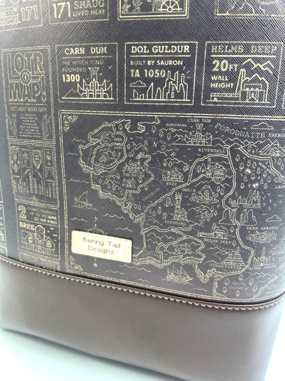 LOTR Maps Tote Bag